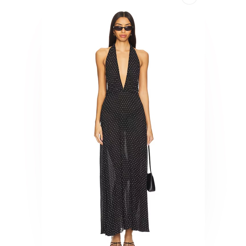 Lioness Black and White Polka Dot Maxi Dress Revolve
